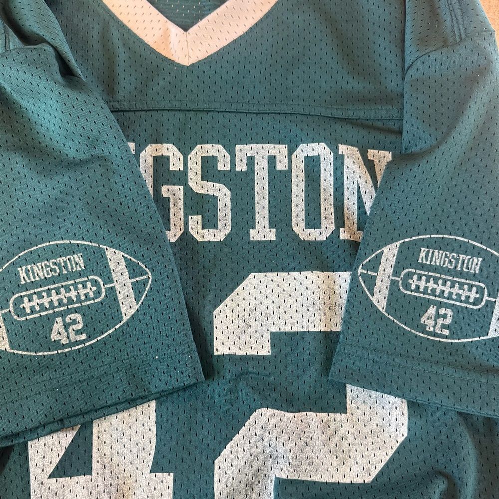 Hollister Kingston 42 Boxy Crop Mesh Football Jersey Green XS - Picture 5 of 6